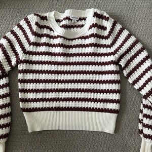 Striped Brown and White Sweater